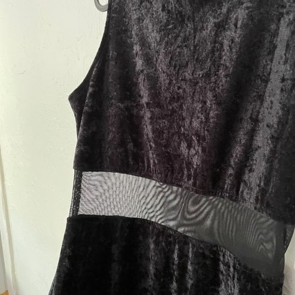 All That Jazz Black Women's Full Length Dress with Sheer Midsection (Medium) - Picture 2 of 5